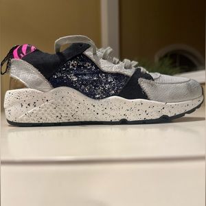 P448 Alex Saturn Mixed Media Leather Skate Shoes Wedge Lace Up size 36